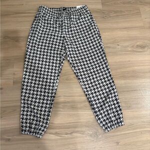 Express Black and White Houndstooth Pants - NWT